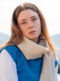 469 - 100% Cashmere Scarf Beige 10