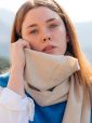 469 - 100% Cashmere Scarf Beige 8