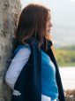 470 - 100% Cashmere Scarf Navy 11