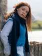 470 - 100% Cashmere Scarf Navy 12