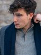 470 - 100% Cashmere Scarf Navy 5