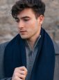 470 - 100% Cashmere Scarf Navy 6