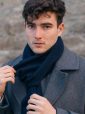 470 - 100% Cashmere Scarf Navy 8