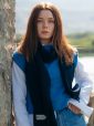 470 - 100% Cashmere Scarf Navy 9