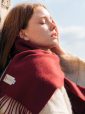 473 - 100% Cashmere Scarf Maroon 12