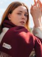 473 - 100% Cashmere Scarf Maroon 15