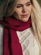 473 - 100% Cashmere Scarf Maroon 8