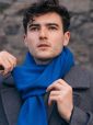 475 - 100% Cashmere Scarf Royal Blue 10