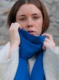 475 - 100% Cashmere Scarf Royal Blue 16