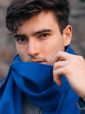 475 - 100% Cashmere Scarf Royal Blue 6