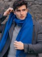 475 - 100% Cashmere Scarf Royal Blue 8