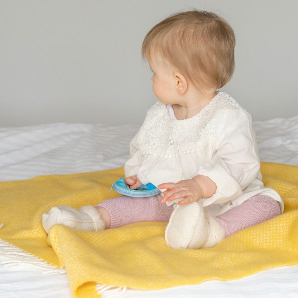BB18 - Merino Cashmere Baby Blanket Baby Yellow 7 BB18 - Merino Cashmere Baby Blanket Baby Yellow 7