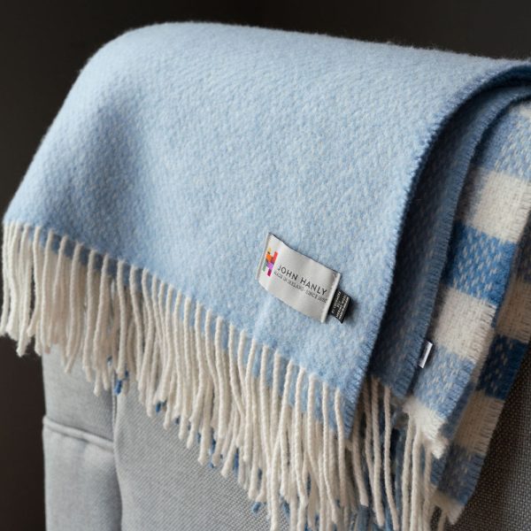 BB19 - Merino Cashmere Baby Blanket Baby Blue 2 BB19 - Merino Cashmere Baby Blanket Baby Blue 2