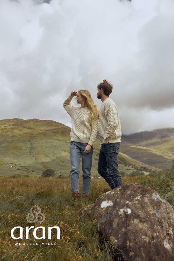 A823_162_08 Merino Aran Sweater - John Hanly & Co A823_162_08 Merino Aran Sweater