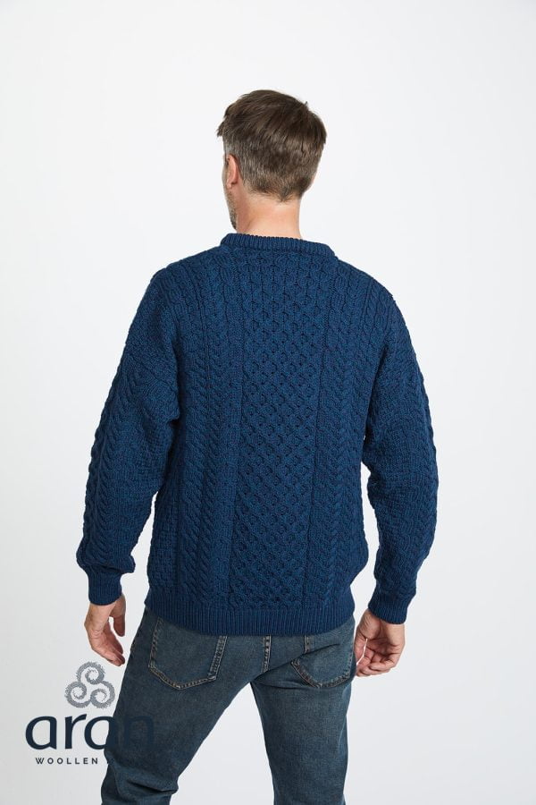 2022_PSB_A823_303_21 A823 303 Aran Sweater Blue