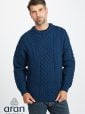 A823 303 Aran Sweater Blue