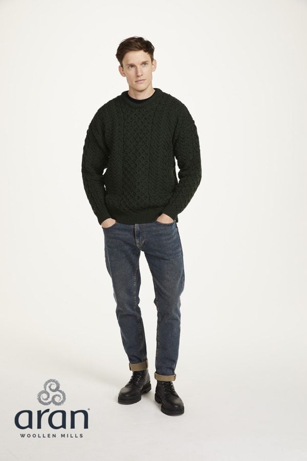 A823 193 02 2023 A823 193 - Aran Sweater Green