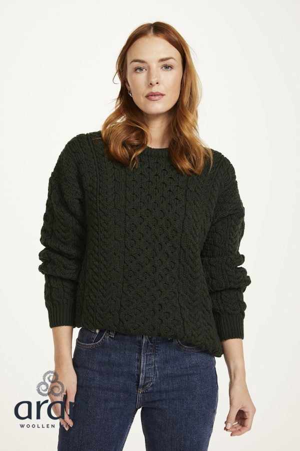A823 193 03 2023 A823 193 - Aran Sweater Green