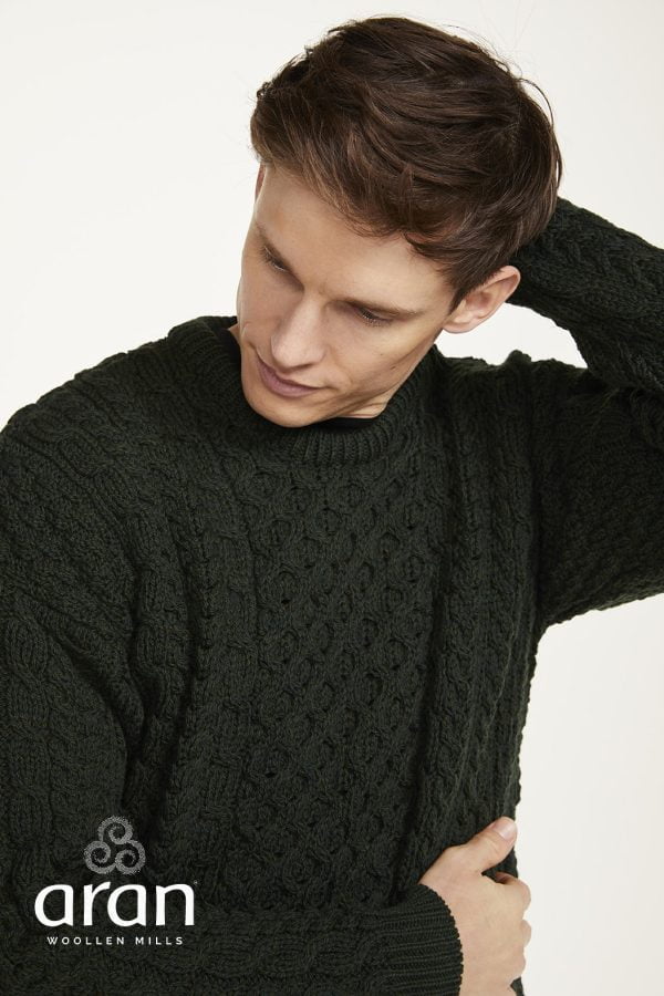 A823 193 04 2023 A823 193 - Aran Sweater Green