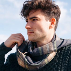 マフラー・ストール JW Anderson Unisex Color Block Scarf Pink Mint Merino Luxury Wool Scarf Pink Green Block - John Hanly & Co