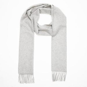 100% Cashmere Scarf Silver Grey