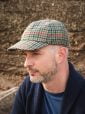 Baseball Caps with Ear Flap Houndstooth Sea Green - BC-H77