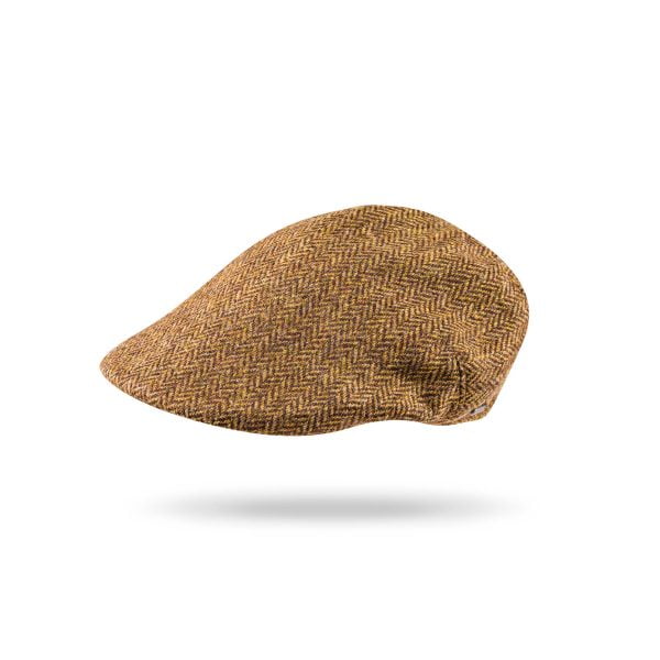 Tweed Sports Cap Beige Dark Brown Herringbone - H16 3 - John Hanly & Co Tweed Sports Cap Beige Dark Brown Herringbone - H16 3 - John Hanly & Co