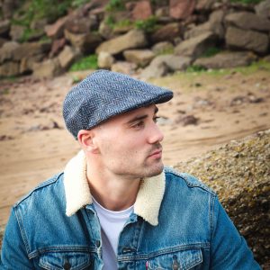 Sports Cap Navy Donegal Herringbone H27