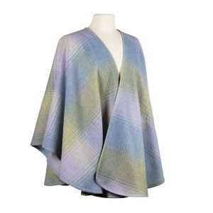 Lambswool Cape Purple Green Blue