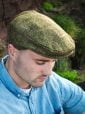 Irish Tweed Cap Green Brown Donegal - TC-H36