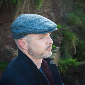 Irish Tweed Cap Grey Denim Herringbone - TC-H84