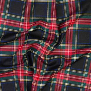 Fabric Black Stewart Tartan