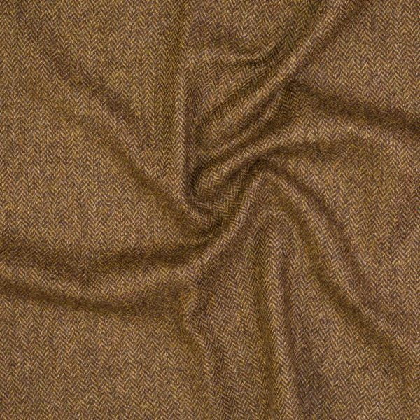 Fabric Beige Dark Brown Herringbone