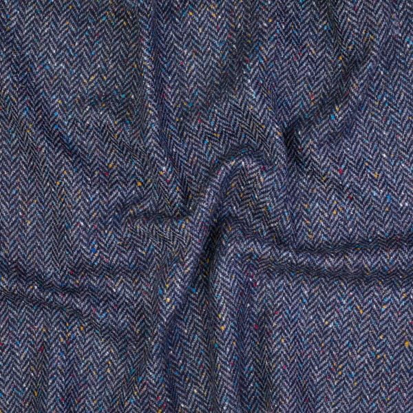 Fabric Blue Donegal Herringbone