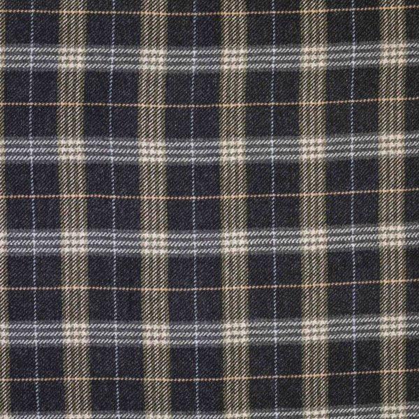 Fabric Charcoal Glencheck Lambswool 439_4635_A5 - John Hanly & Co Fabric Charcoal Glencheck Lambswool