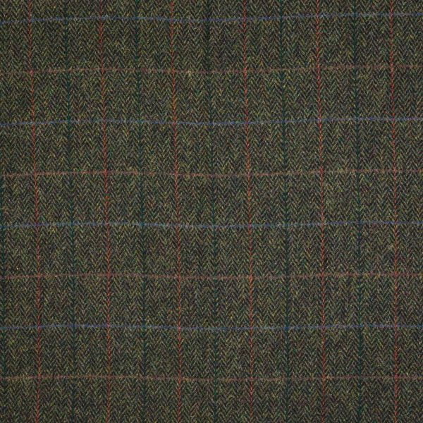 Fabric Dark Green Black Herringbone H58_592_3086_B06 John Hanly & Co Fabric Dark Green Black Herringbone