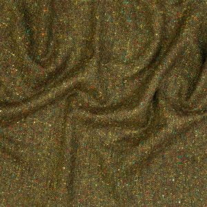 Fabric Green Donegal Plain Tweed