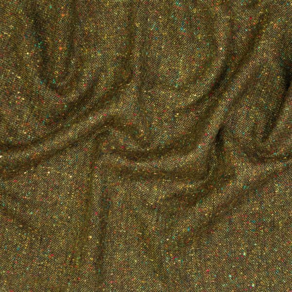 Fabric Green Donegal Plain Tweed