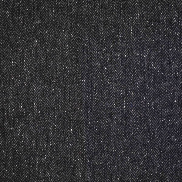 Fabric Grey Black Donegal Herringbone 173_2980_C02_D20 - John Hanly & Co Fabric Grey Black Donegal Herringbone