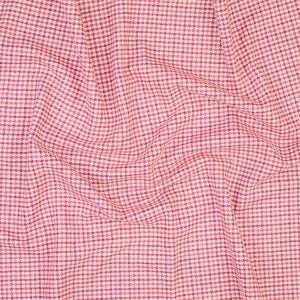 Fabric Maroon Cream Houndstooth Lambswool