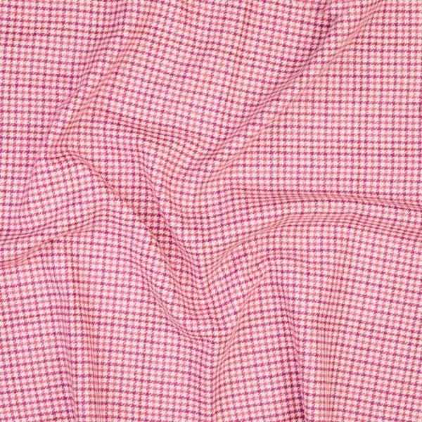 Fabric Pink Houndstooth Lambswool
