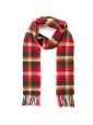 Irish Wool Scarf Long Red Green Check