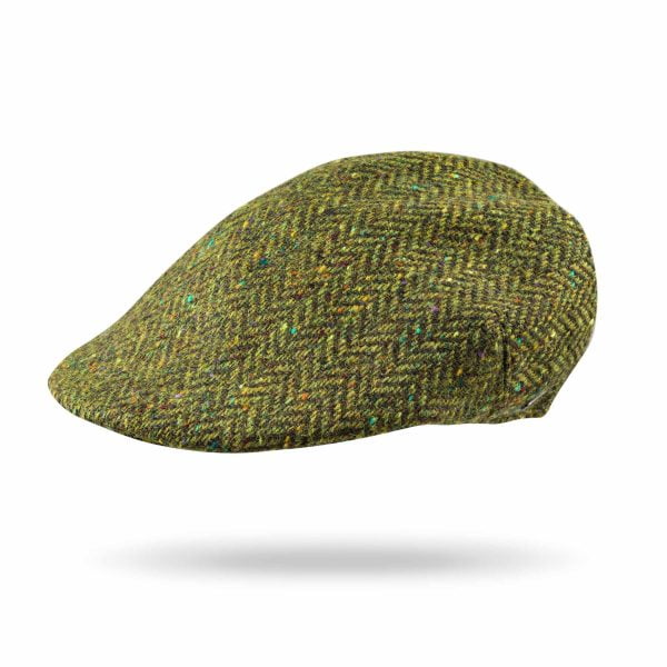 Sports Cap Moss Green Donegal Herringbone H15 - John Hanly & Co Sports Cap Moss Green Donegal Herringbone H15 - John Hanly & Co