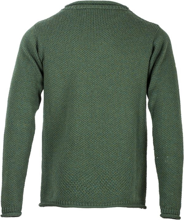 B782_MoycullenRollNeckSweater_Mens_Merino_MossGreen_05-John Hanly & Co B782_MoycullenRollNeckSweater_Mens_Merino_MossGreen