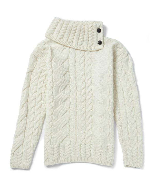 2024 B170 367 01 B170 367 Aran Sweater Cream