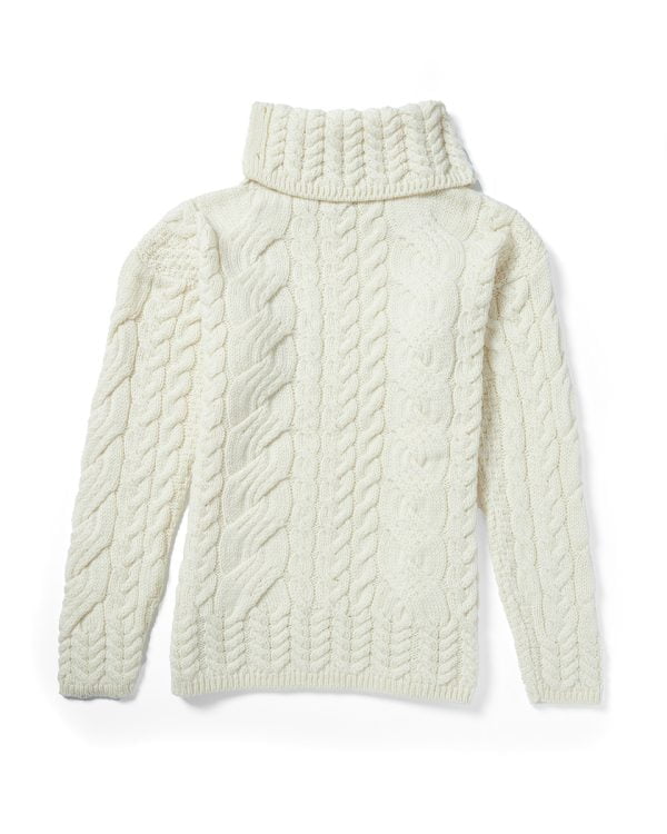 2024 B170 367 02 B170 367 Aran Sweater Cream