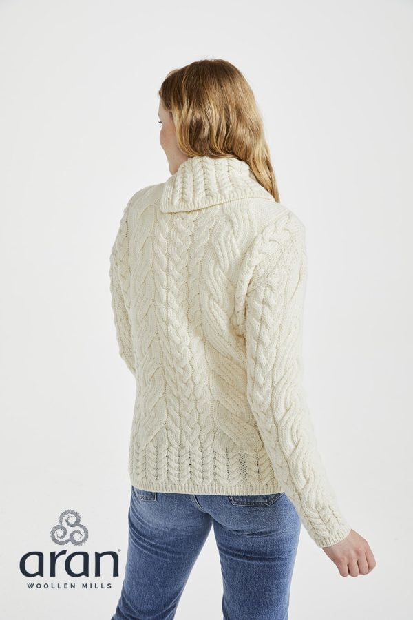 2024 B170 367_101 B170 367 Aran Sweater Cream