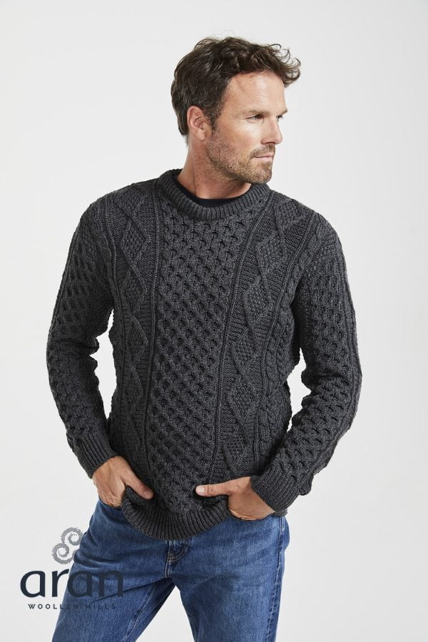 B181_EireanAranSupersoftSweater_Ladies-SupersoftMerino_Grey4 - John Hanly & Co B181_EireanAranSupersoftSweater_Ladies-SupersoftMerino_Grey