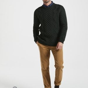 B181_EireanAranSupersoftSweater_Ladies-SupersoftMerino_Green_