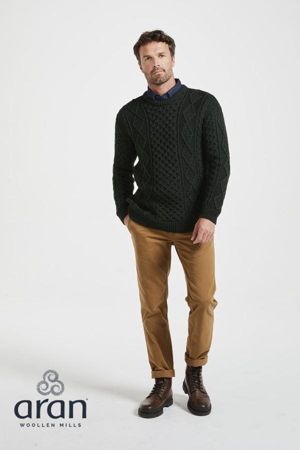 B181_EireanAranSupersoftSweater_Ladies-SupersoftMerino_Green_8 - John Hanly & Co B181_EireanAranSupersoftSweater_Ladies-SupersoftMerino_Green_